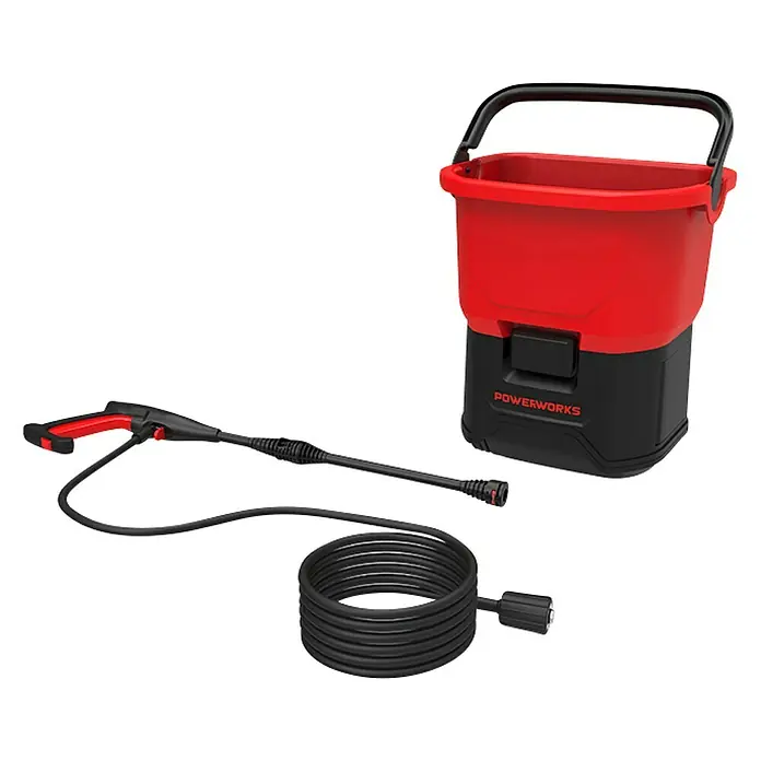 Powerworks Akumulatorski visokotlačni čistač PDC60 - 60 V, Bez akumulatora, Maksimalni tlak: 70 bar, Radni protok: Maks. 300 l/h - Dijagonalni pogled