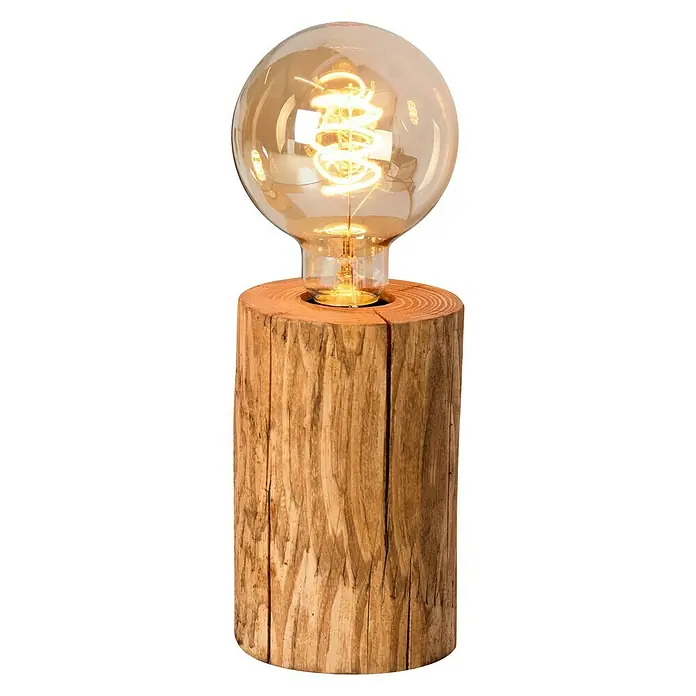 Spotlight Deko-Tischleuchte Trabo Table - 25 W, Braun/Gebeizte Kiefer, E27 - Vorderansicht
