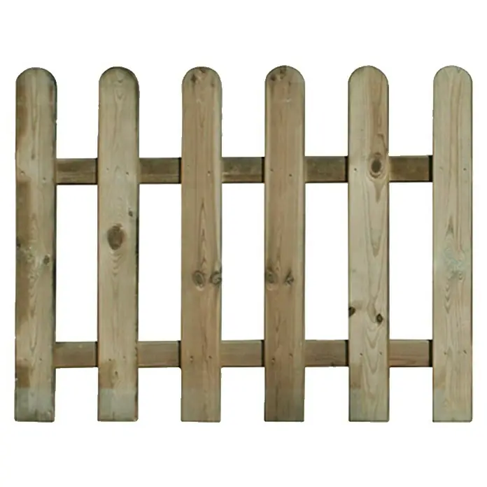 Forest-Style Valla de madera Clelia - L x Al: 100 x 70 cm, Natural - Vista frontal