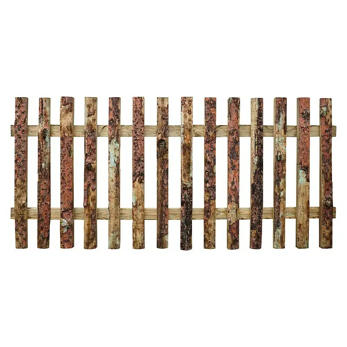 Forest-Style Valla de madera Rancho - Natural, An x Al: 180 x 80 cm - Vista frontal