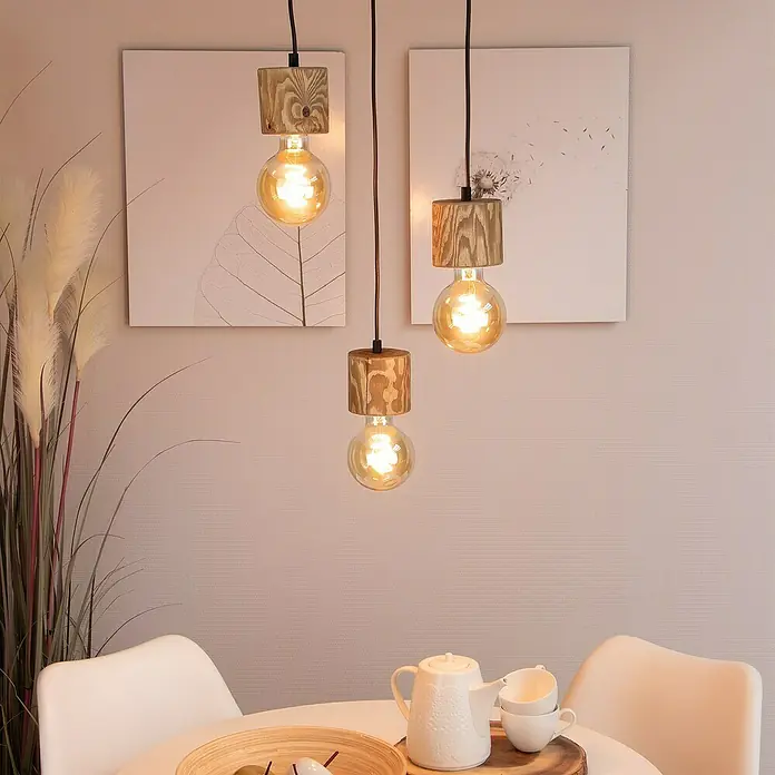 Spotlight Pendelleuchte rund Pino - 60 W, Ø x H: 95 mm x 100 cm, E27 - Stimmungsaufnahme