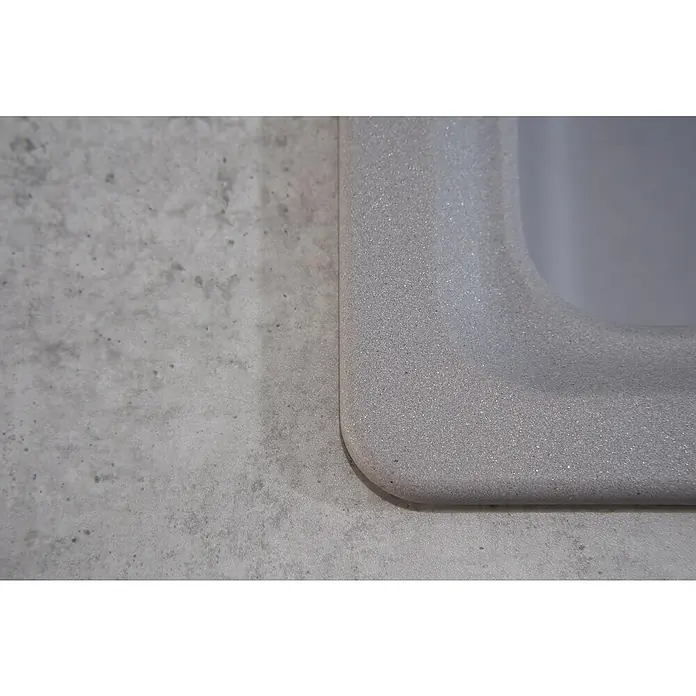Respekta by Schock Einbauspüle Columbia - 100 x 50 cm, 1 Becken, Cristalite®, Grau - Detailaufnahme