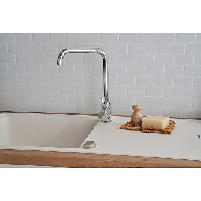 Respekta by Schock Einbauspüle Columbia - 100 x 50 cm, 1 Becken, Cristalite®, Weiß - Stimmungsaufnahme