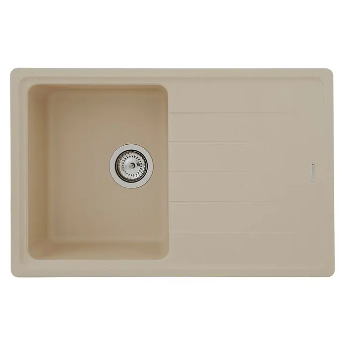 Respekta by Schock Einbauspüle Columbia - 78 x 50 cm, 1 Becken, Cristalite®, Beige - Ansicht von oben