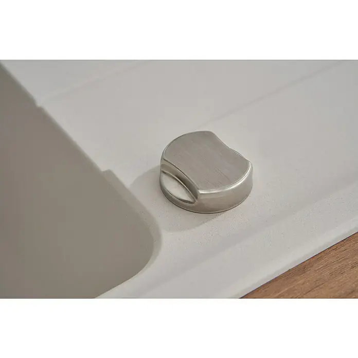 Respekta by Schock Einbauspüle Columbia - 100 x 50 cm, 1 Becken, Cristalite®, Weiß - Detailaufnahme
