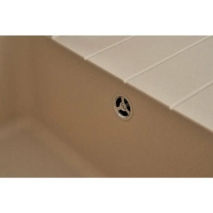 Respekta by Schock Einbauspüle Columbia - 100 x 50 cm, 1 Becken, Cristalite®, Beige - Detailaufnahme
