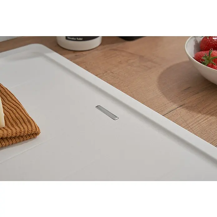 Respekta by Schock Einbauspüle Columbia - 100 x 50 cm, 1 Becken, Cristalite®, Weiß - Detailaufnahme