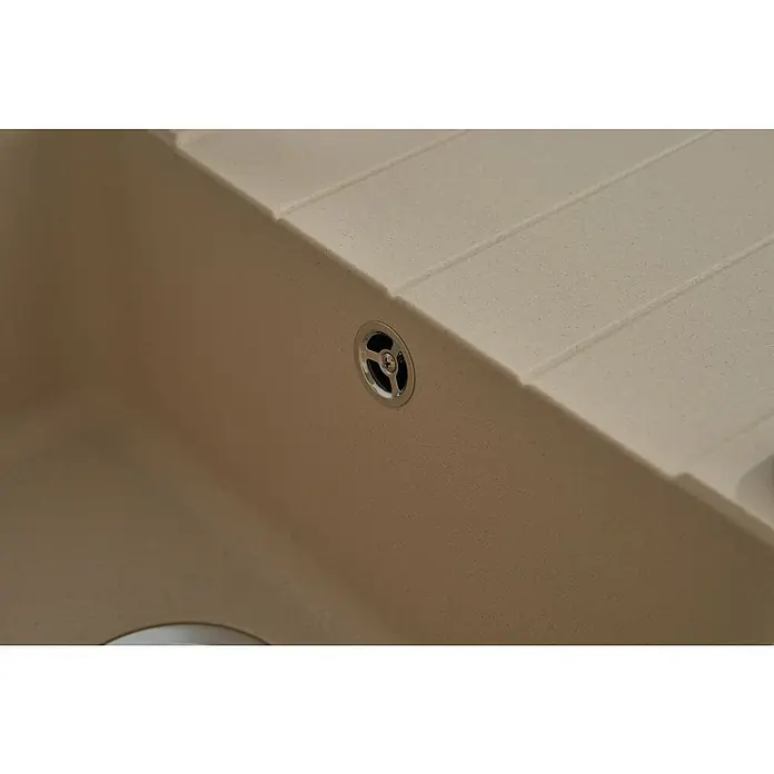 Respekta by Schock Einbauspüle Columbia - 78 x 50 cm, 1 Becken, Cristalite®, Beige - Detailaufnahme