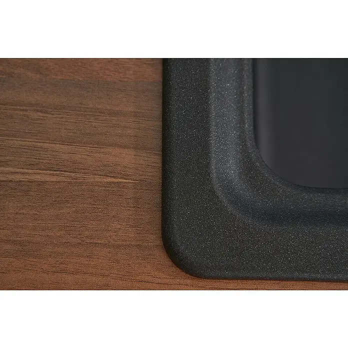 Respekta by Schock Einbauspüle Columbia - 78 x 50 cm, 1 Becken, Cristalite®, Schwarz - Detailaufnahme