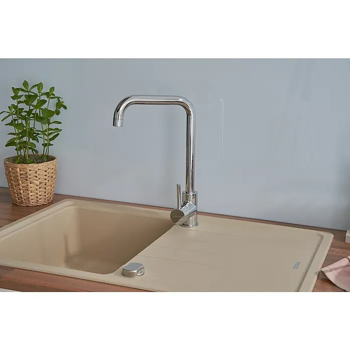 Respekta by Schock Einbauspüle Columbia - 78 x 50 cm, 1 Becken, Cristalite®, Beige - Stimmungsaufnahme