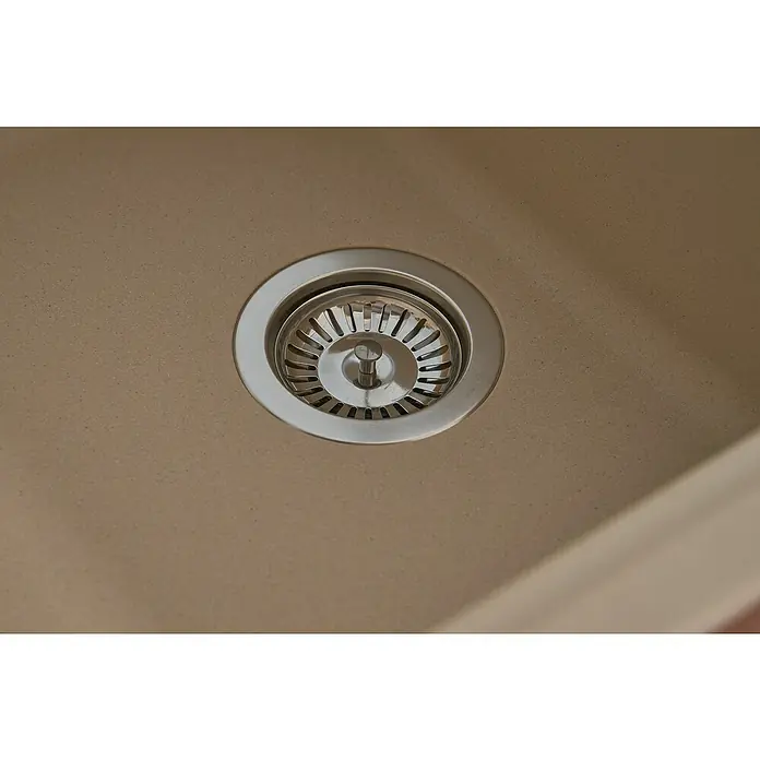 Respekta by Schock Einbauspüle Columbia - 78 x 50 cm, 1 Becken, Cristalite®, Beige - Detailaufnahme