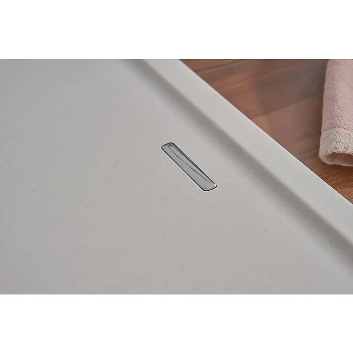 Respekta by Schock Einbauspüle Columbia - 78 x 50 cm, 1 Becken, Cristalite®, Weiß - Detailaufnahme