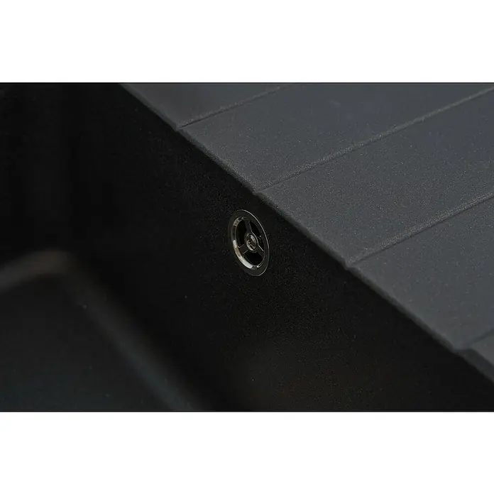 Respekta by Schock Einbauspüle Columbia - 78 x 50 cm, 1 Becken, Cristalite®, Schwarz - Detailaufnahme