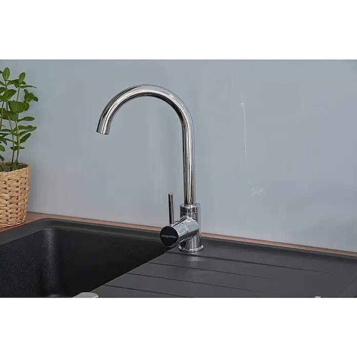 Respekta by Schock Einbauspüle Columbia - 78 x 50 cm, 1 Becken, Cristalite®, Schwarz - Stimmungsaufnahme