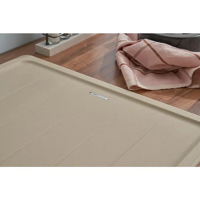 Respekta by Schock Einbauspüle Columbia - 78 x 50 cm, 1 Becken, Cristalite®, Beige - Detailaufnahme