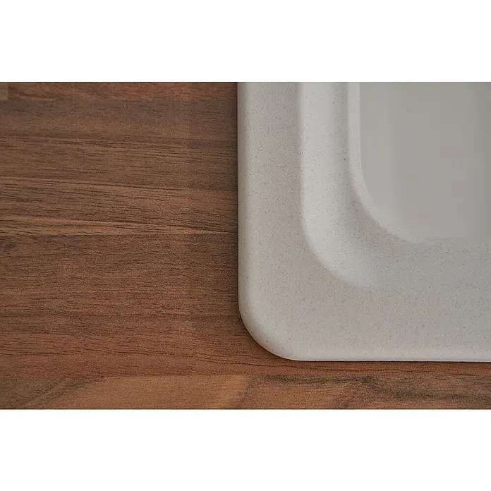 Respekta by Schock Einbauspüle Columbia - 78 x 50 cm, 1 Becken, Cristalite®, Weiß - Detailaufnahme