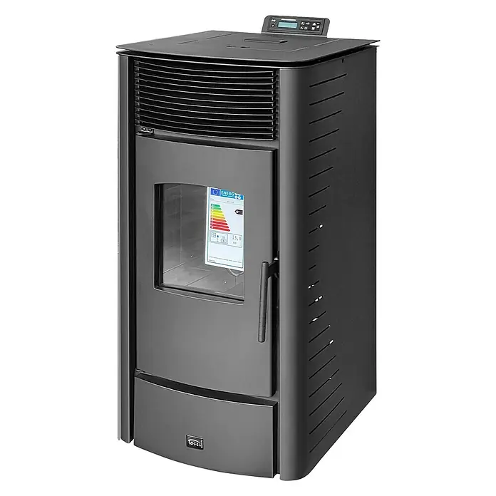 Tossi Estufa de pellets A9K - 9 kW, Negro - Vista angular