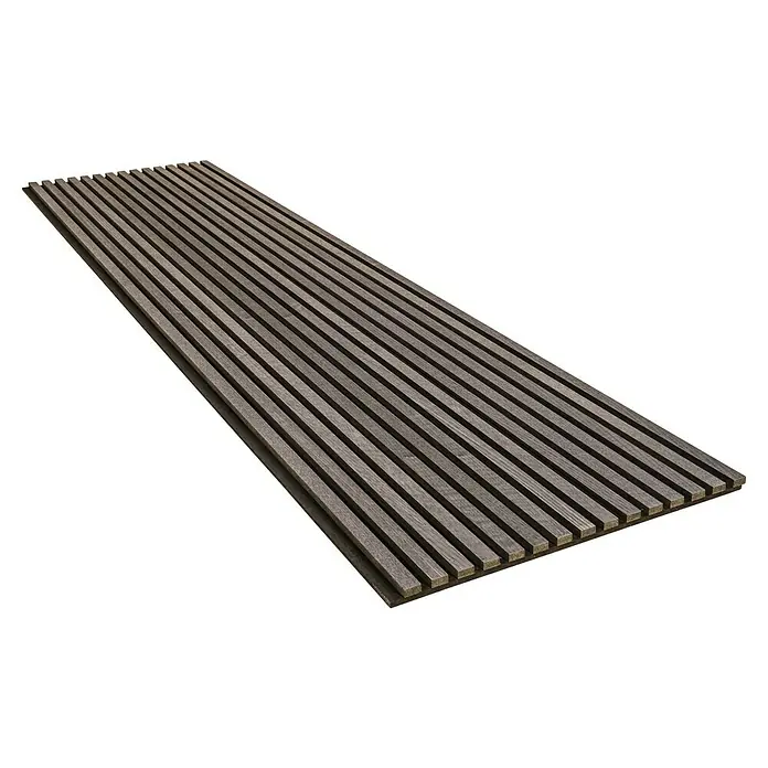 FibroTech Akustikpaneel Basic - Black Oak, 2.440 x 605 x 22 mm, 1 Paneel - Diagonale Ansicht