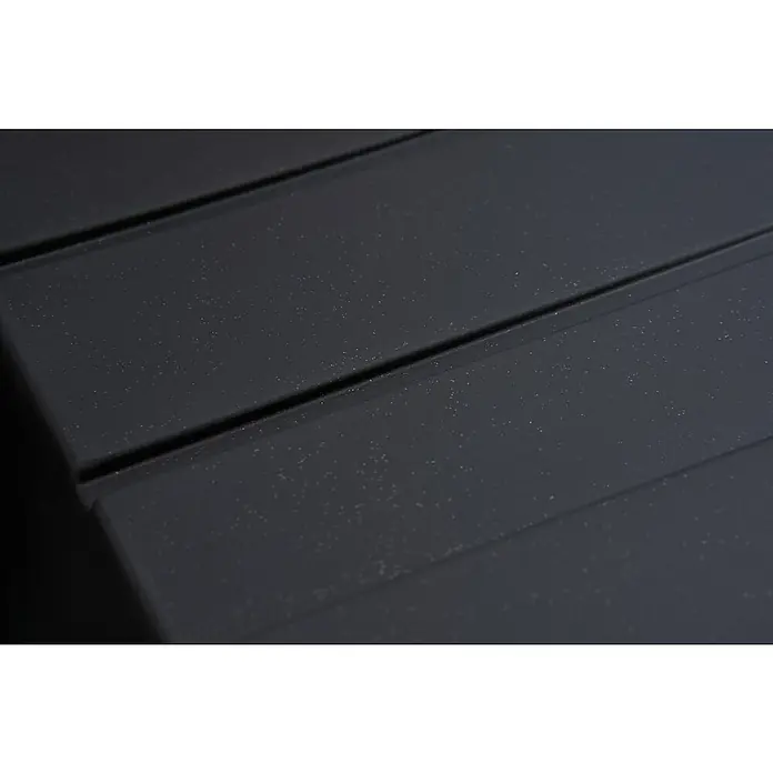 Respekta Einbauspüle Houston - 100 x 50 cm, 1½ Becken, Mineralite, Schwarz - Detailaufnahme
