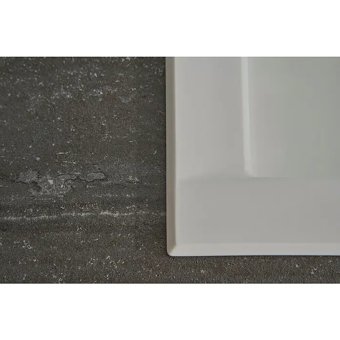 Respekta Einbauspüle Houston - 80 x 50 cm, 1 Becken, Mineralite, Weiß - Detailaufnahme