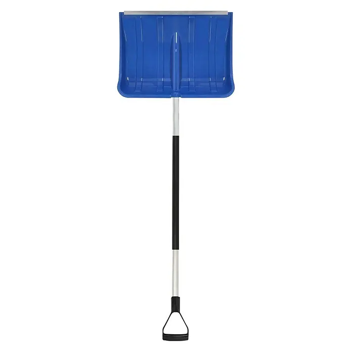 Talen Tools Sneeuwschuiver met alu d- steel - Blauw, D-greep - Vooraanzicht