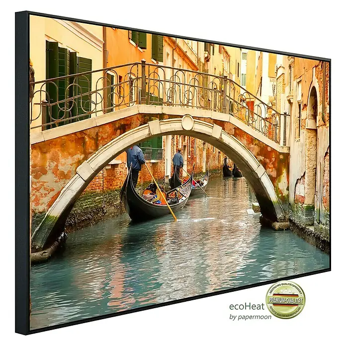 Papermoon Infrarot-Bildheizkörper Venedig - 60 x 60 cm, 350 W - Diagonale Ansicht