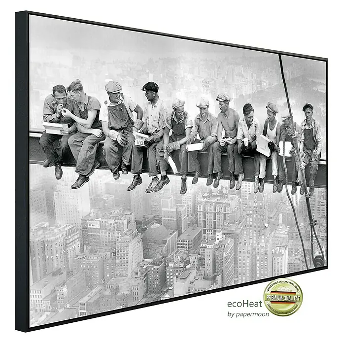Papermoon Infrarot-Bildheizkörper Mittagessenszeit - 120 x 60 cm, 900 W - Diagonale Ansicht
