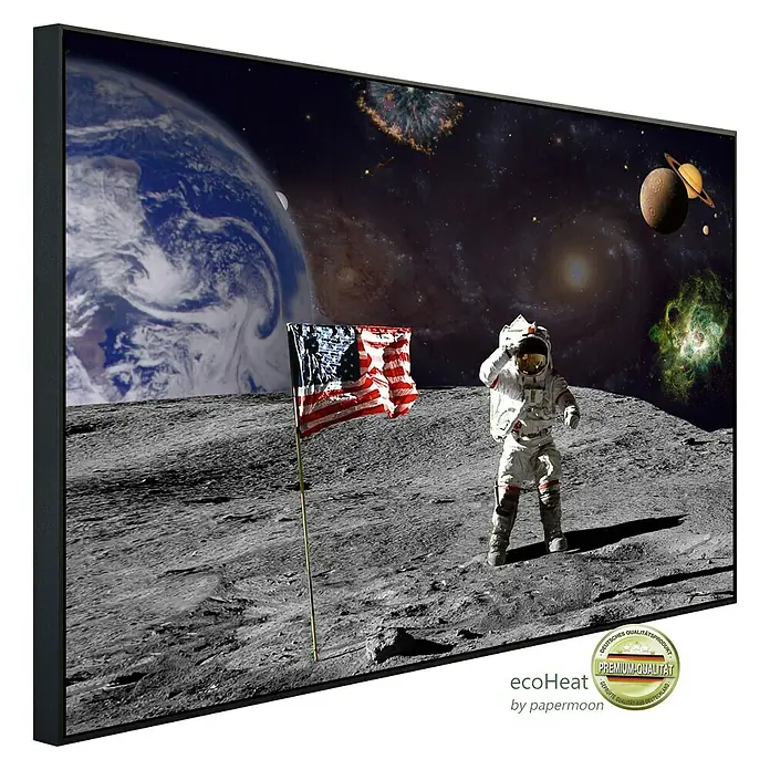 Papermoon Infrarot-Bildheizkörper Mond - 120 x 60 cm, 750 W - Diagonale Ansicht