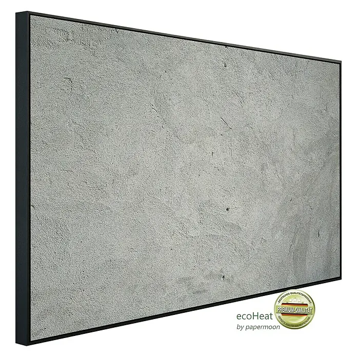 Papermoon Infrarot-Bildheizkörper Grunge Zementwand - 100 x 60 cm, 600 W - Diagonale Ansicht