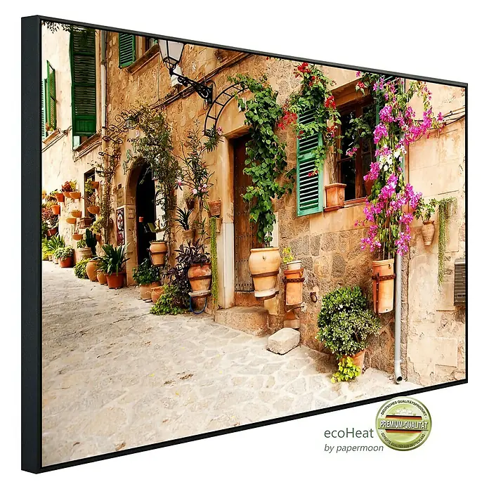 Papermoon Infrarot-Bildheizkörper Valdemossa Mallorca - 120 x 60 cm, 900 W - Diagonale Ansicht