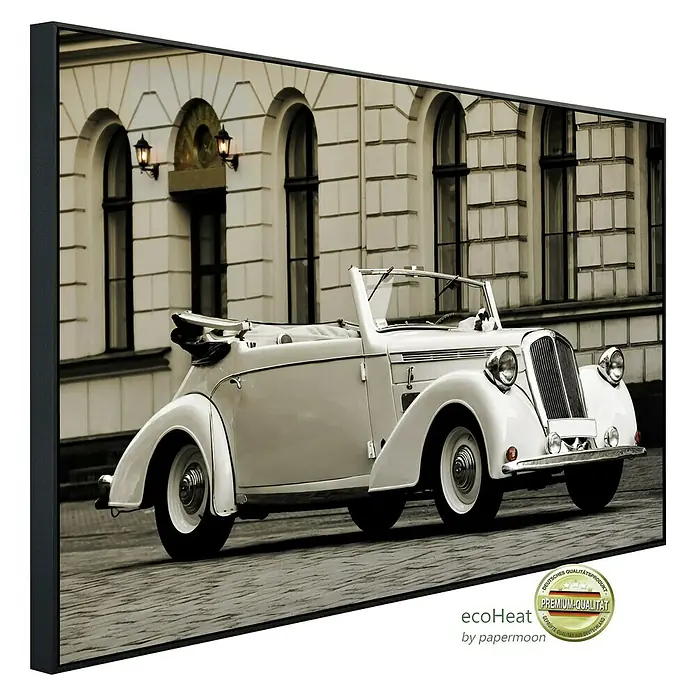 Papermoon Infrarot-Bildheizkörper 1938 Steyr Modell 120 - 100 x 60 cm, 600 W - Diagonale Ansicht