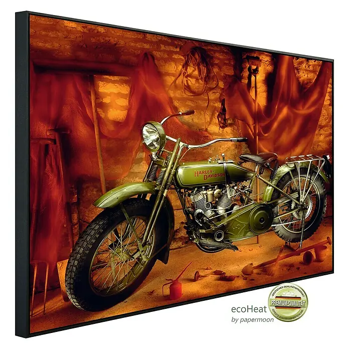 Papermoon Infrarot-Bildheizkörper Vintage HD 1910 - 120 x 60 cm, 900 W - Diagonale Ansicht