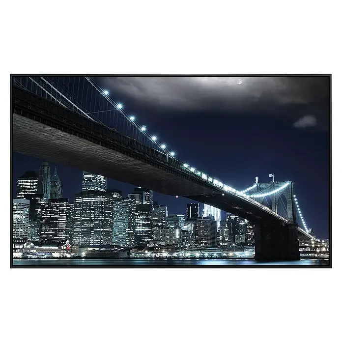 Papermoon Infrarot-Bildheizkörper Brooklyn Bridge bei Nacht - 120 x 60 cm, 1.200 W - Vorderansicht