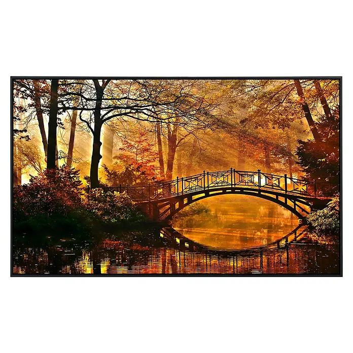 Papermoon Infrarot-Bildheizkörper Misty Park Bridge - 100 x 60 cm, 600 W - Vorderansicht