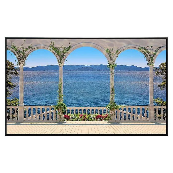 Papermoon Infrarot-Bildheizkörper Terrasse mit Kolonnade - 100 x 60 cm, 600 W - Vorderansicht