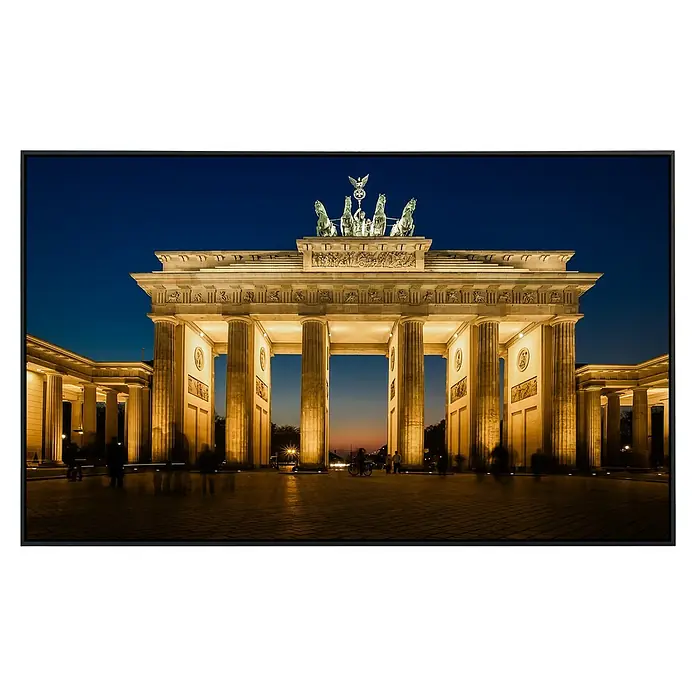 Papermoon Infrarot-Bildheizkörper Brandenburger Tor - 60 x 60 cm, 350 W - Vorderansicht