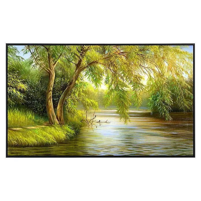 Papermoon Infrarot-Bildheizkörper Summer Wood Lake - 120 x 60 cm, 1.200 W - Vorderansicht