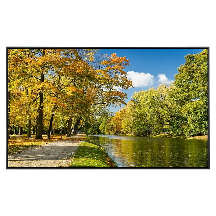 Papermoon Infrarot-Bildheizkörper Fluss im Herbstpark - 100 x 60 cm, 600 W - Vorderansicht