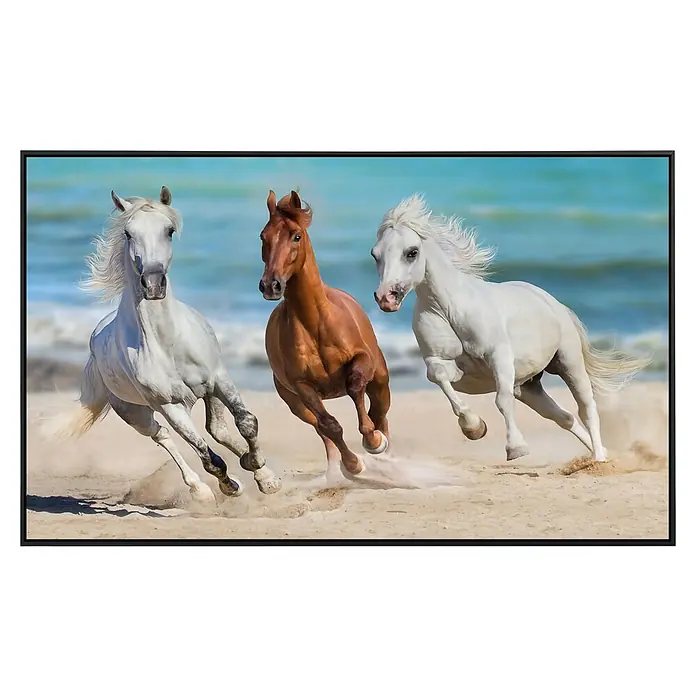 Papermoon Infrarot-Bildheizkörper Horse Herd Run Galopp - 120 x 60 cm, 900 W - Vorderansicht