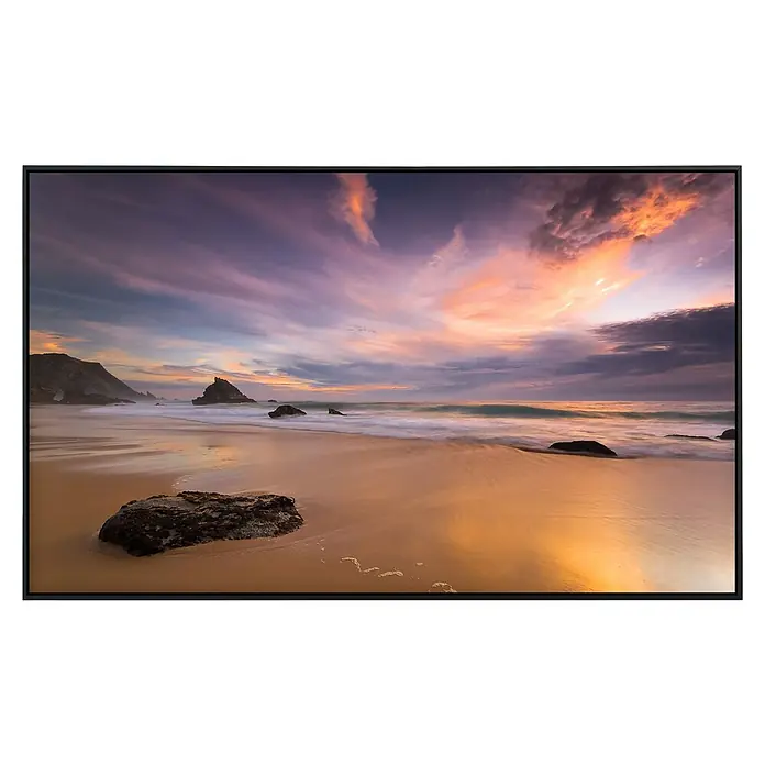 Papermoon Infrarot-Bildheizkörper Strand Sonnenuntergang - 60 x 60 cm, 350 W - Vorderansicht