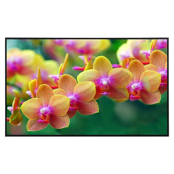Papermoon Infrarot-Bildheizkörper Goldene Orchideen 2 - 120 x 60 cm, 1.200 W - Vorderansicht