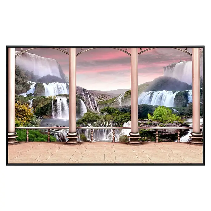 Papermoon Infrarot-Bildheizkörper Wasserfall Design - 100 x 60 cm, 600 W - Vorderansicht