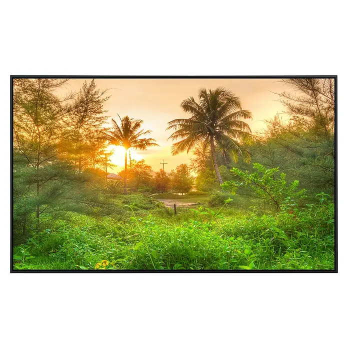 Papermoon Infrarot-Bildheizkörper Erstaunlicher Dschungel Sonnenaufgang - 120 x 60 cm, 1.200 W - Vorderansicht