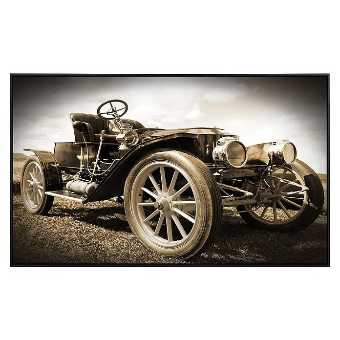 Papermoon Infrarot-Bildheizkörper Vintage Retro Auto - 120 x 60 cm, 750 W - Vorderansicht