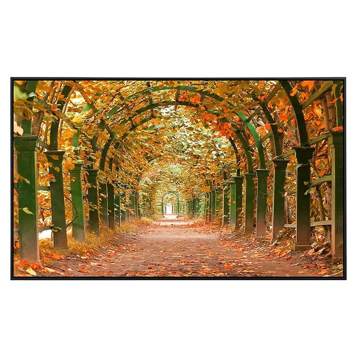Papermoon Infrarot-Bildheizkörper Herbstgarten - 120 x 60 cm, 1.200 W - Vorderansicht