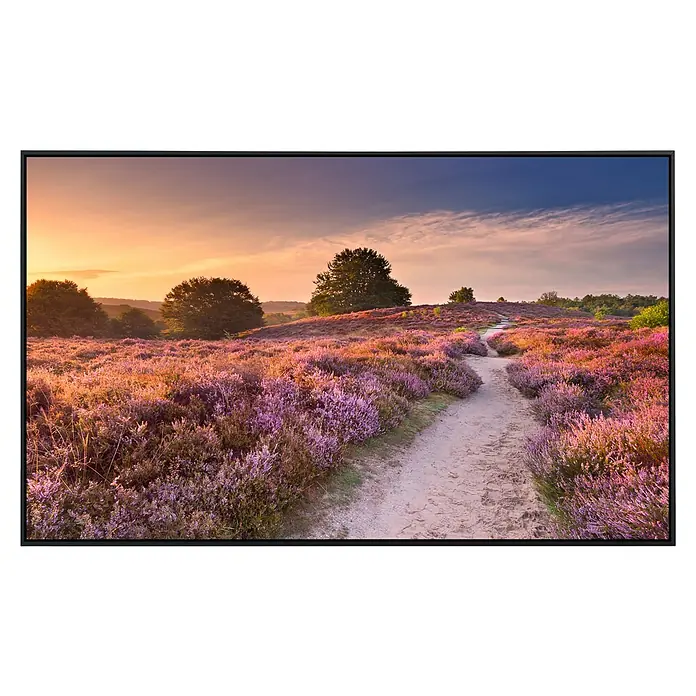 Papermoon Infrarot-Bildheizkörper Blühende Heide bei Sonnenaufgang - 120 x 60 cm, 1.200 W - Vorderansicht