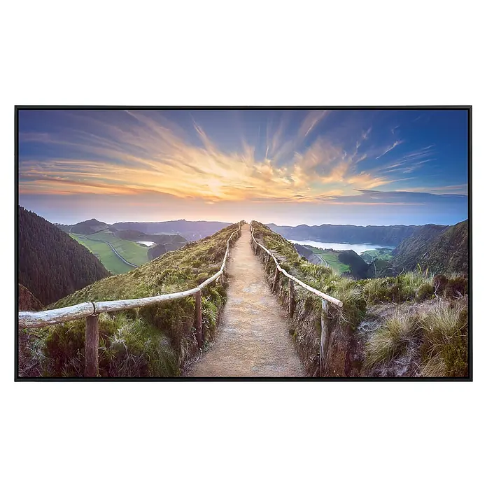 Papermoon Infrarot-Bildheizkörper Blick auf die Berge Delgada Ponta - 100 x 60 cm, 600 W - Vorderansicht