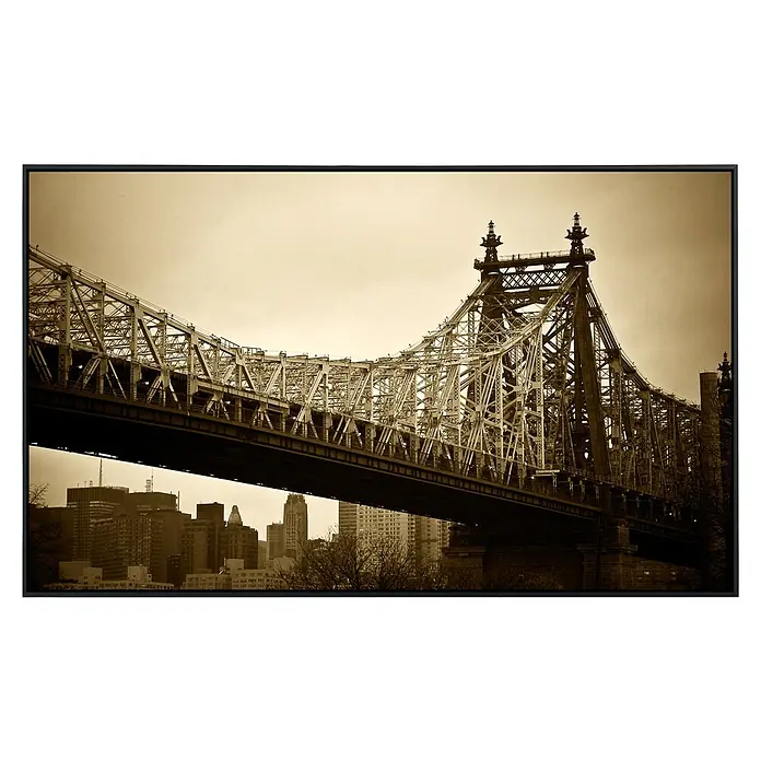 Papermoon Infrarot-Bildheizkörper New Yorker Brücke - 100 x 60 cm, 600 W - Vorderansicht