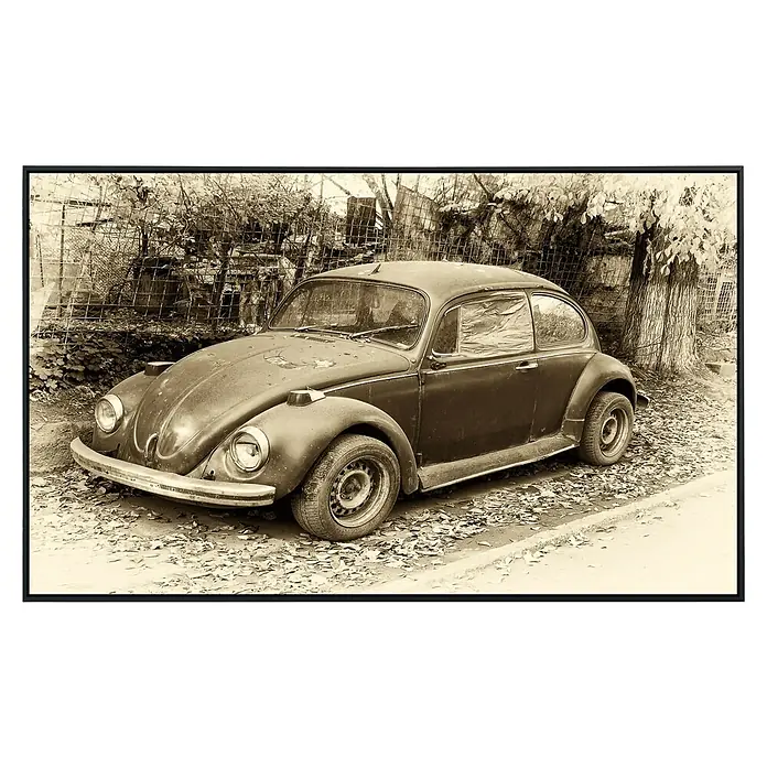 Papermoon Infrarot-Bildheizkörper Käfer Retro Auto - 120 x 60 cm, 750 W - Vorderansicht