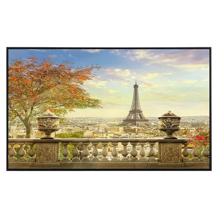 Papermoon Infrarot-Bildheizkörper Panorama von Paris - 60 x 60 cm, 350 W - Vorderansicht